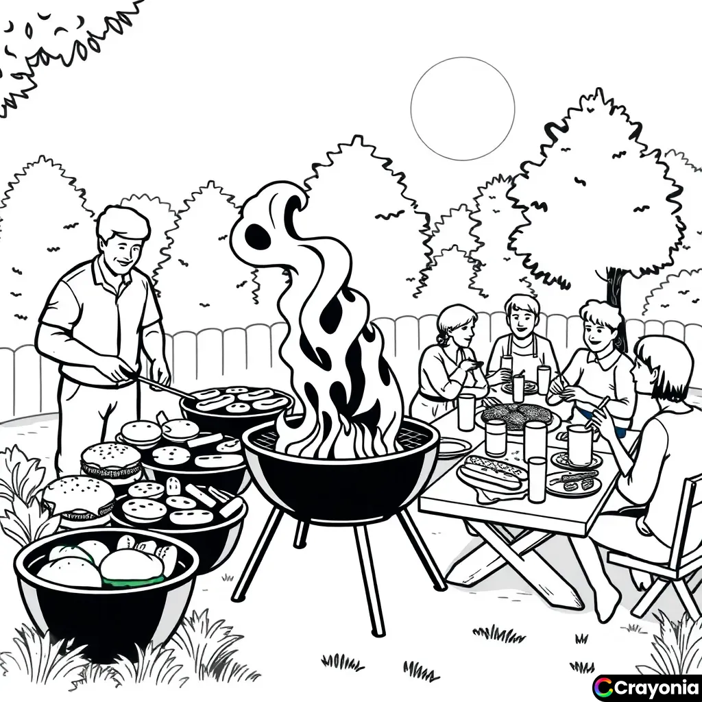 BBQ Coloring Pages Free Online Coloring Pages BBQ Coloring Pages Free Online Coloring Pages